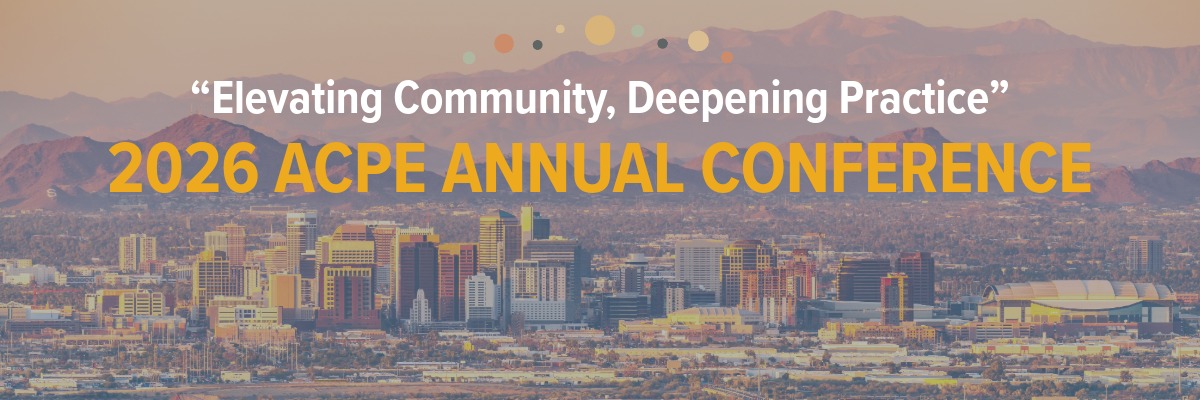 An landscape of the city of Phoenix, Arizona with mountains and desert behind. Over the image, in text, is written