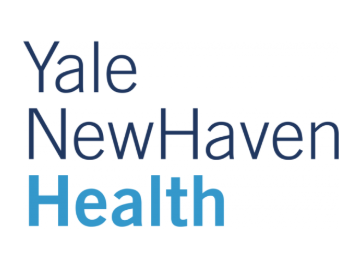 A dark blue and light blue logo reading Yale New Haven Health