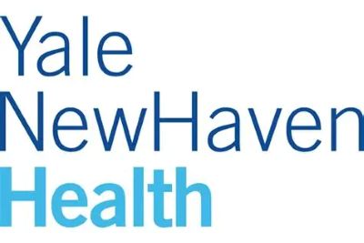 Blue logo that reads Yale New Haven Health