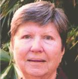 Mary Wilkins looking at camera